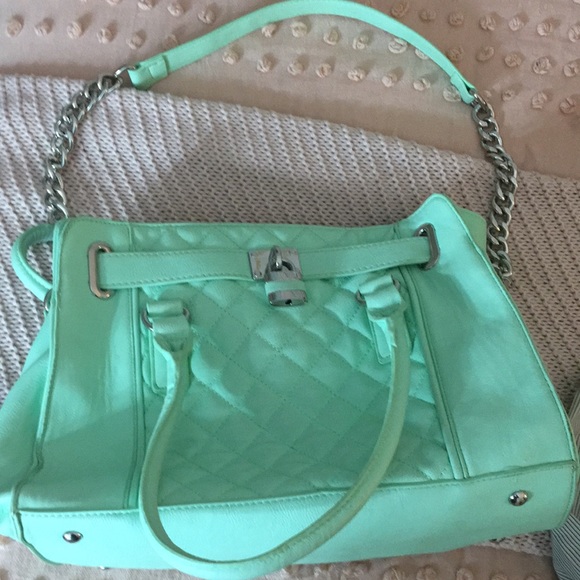 Teal blue purse
